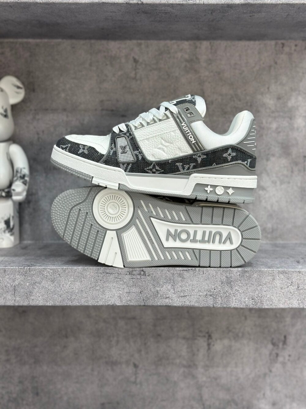 Louis Vuitton LV Trainer Sneaker ‘Denim Monogram Grey’