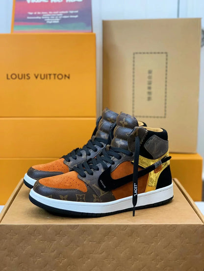 Nike Air Jordan 1 x LV – Luxury Earth‑Tone Monogram Edition