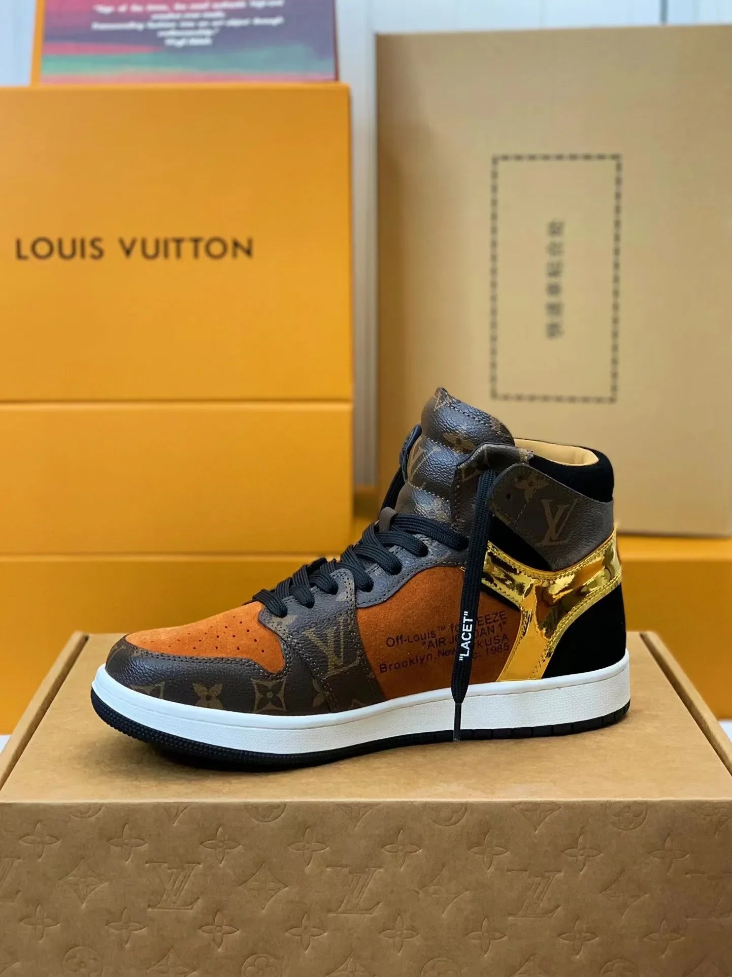 Nike Air Jordan 1 x LV – Luxury Earth‑Tone Monogram Edition