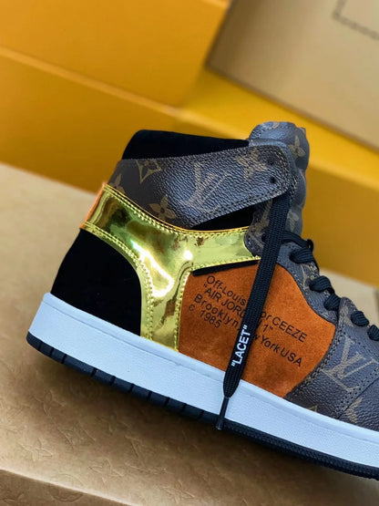 Nike Air Jordan 1 x LV – Luxury Earth‑Tone Monogram Edition
