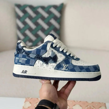 Louis Vuitton x Nike Air Force 1 Low “Blue Damier Denim”