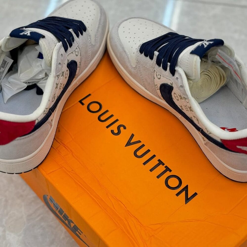 Louis Vuitton x Nike Air Jordan 1 Low “Tricolor Monogram” (Custom)