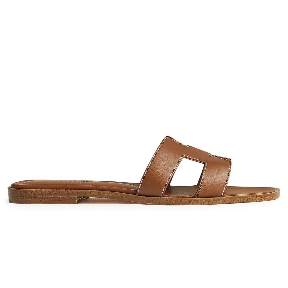 Hermès Paris Oran Gold Sandal