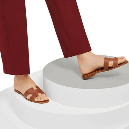 Hermès Paris Oran Gold Sandal