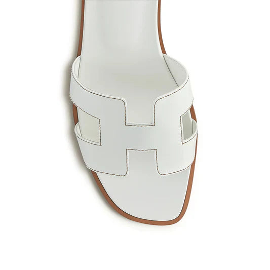 Hermès Paris Oran White Sandal