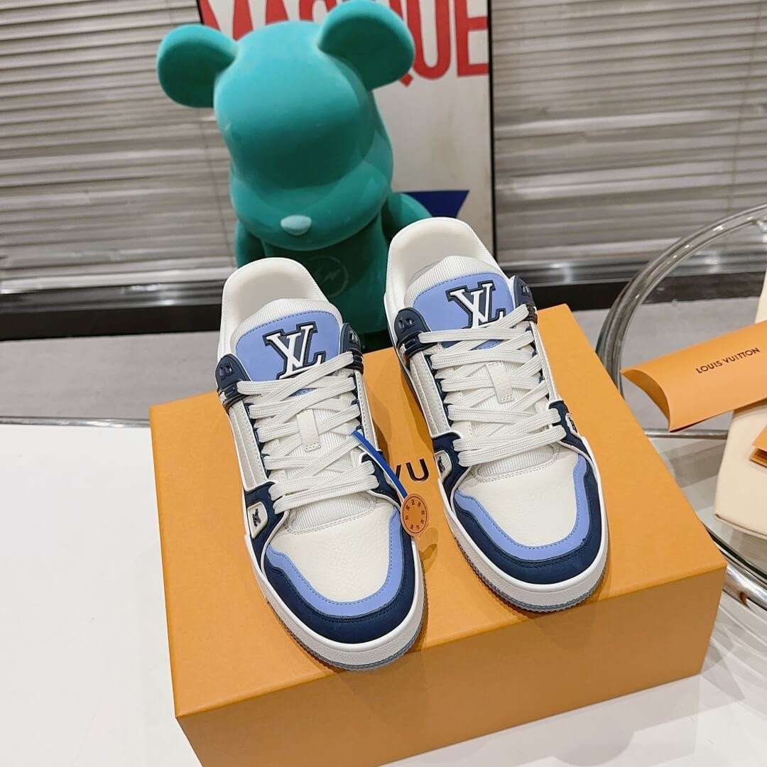 Louis Vuitton LV Trainer "Blue Beige"